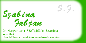 szabina fabjan business card